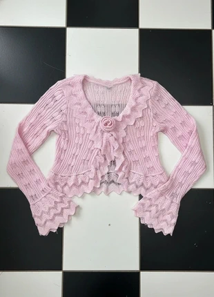 Top en dentelle rose pastel – romantique, cintré, volanté, Y2K, délicat, marque: Lysée Roseline, état: Très bon état, taille: M / 38 / 10, 49,90 €, 53,10 € Protection acheteurs (Pro) incluse