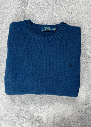 Pull col rond noir épais Ralph Lauren coton maille logo brodé classique - Taille L, marque: Ralph Lauren, état: Bon état, taille: L, 25,00 €, 26,95 € Protection acheteurs (Pro) incluse