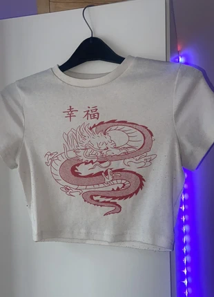 Crop top à motifs, brand: Shein, condition: Very good, size: XS / 34 / 6, €2.00, €2.80 includes Buyer Protection