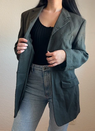 Veste type blazer vintage ajustée pure laine woolmark vert foncée épaulette vintage 90s M/38, marque: Vintage, état: Très bon état, taille: M / 38 / 10, 15,00 €, 16,45 € Protection acheteurs incluse