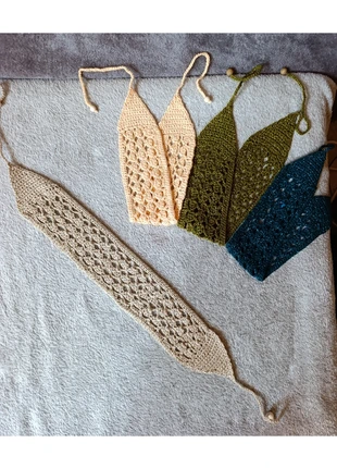 Large Bandeau pour cheveux beige doré / bandeau pailleté, brand: Fait Main, condition: Very good, €5.00, €5.95 includes Buyer Protection