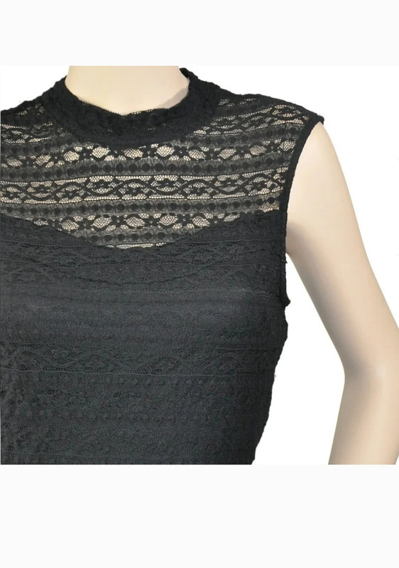 Guess Black Lace Mini Key-whole Overlay
Sleeveless High Neck Sheath Dress 2