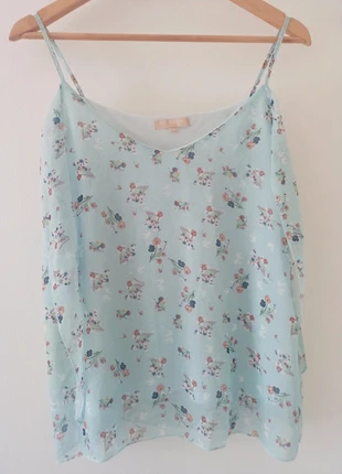 Top bleu fleuri, brand: By Swan Paris, condition: Very good, size: M / 38 / 10, €2.50, €3.33 includes Buyer Protection