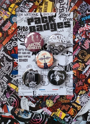 Pack Badges Arctic Monkeys x5, marque: arctic monkeys, état: Neuf sans étiquette, 4,90 €, 5,85 € Protection acheteurs incluse