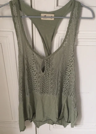 Débardeur vert Hollister, brand: Hollister, condition: Very good, size: M / 38 / 10, €6.00, €7.00 includes Buyer Protection
