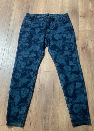 Legging à motif fleurs bleu , marque: Hue, état: Très bon état, taille: L / 40 / 12, 2,00 €, 2,80 € Protection acheteurs incluse