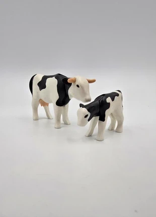 Figurine Animal Ferme Playmobil - Lot Vache et veau noirs et blancs, brand: Playmobil, condition: Very good, size: One size, €5.90, €6.90 includes Buyer Protection Pro