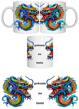 mug personnalisé dragon 1, brand: Fait Main, condition: New without tags, €12.00, €13.30 includes Buyer Protection Pro