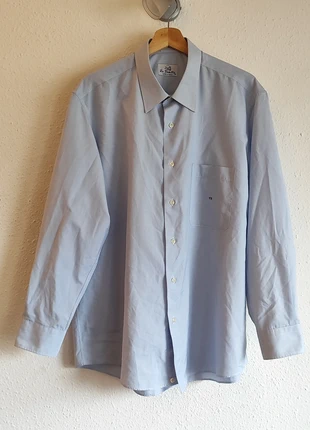 Camisa azul celeste Via Domitia, clásica y elegante, marca: Vintage Dressing, estado: Muy bueno, tamaño: L, 5,00 €, 5,25 € Protección al comprador incluida