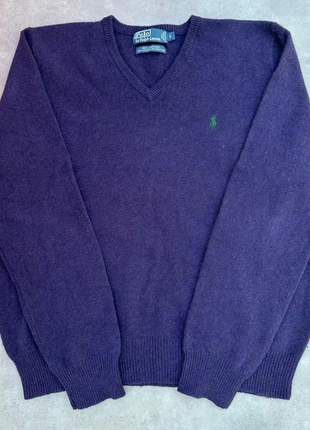 Pull Ralph Lauren violet logo vert Homme L laine, brand: Ralph Lauren, condition: Very good, size: L, €42.00, €44.80 includes Buyer Protection