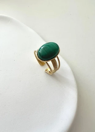 Bague Malachite réglable, marke: sansnom., zustand: Sehr gut, größe: Größenverstellbar, 56,00 €, 59,50 € inklusive Vinted-Käuferschutz