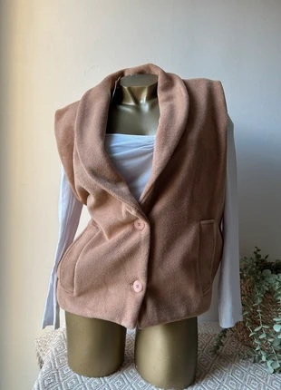 🧥 Superbe veste sans manches en coton camel – The Corner – Taille unique, marque: Corner, état: Très bon état, taille: Taille unique, 32,00 €, 34,30 € Protection acheteurs incluse