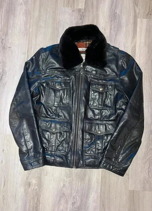 Redskins | Veste cuir - Bomber aviation - Genuine leather jacket - Buffle | Noir | taille XL, marca: Redskins, estado: Muito bom, tamanho: XL, €89.00, €94.15 inclui Proteção do Comprador