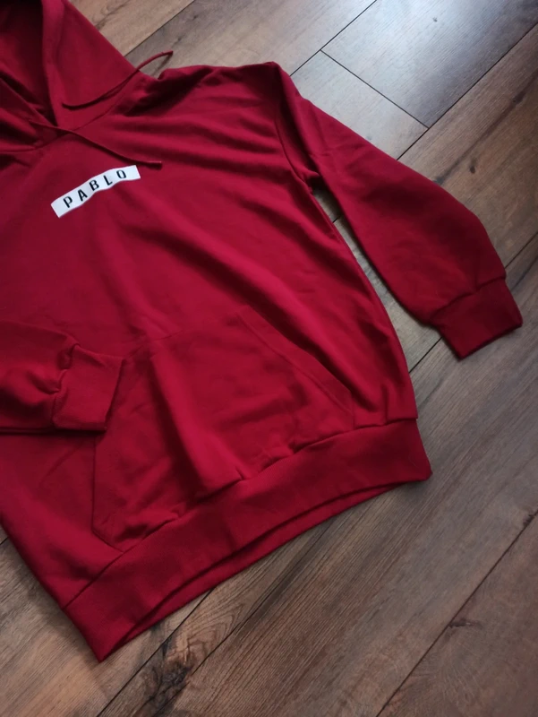 Sweat/pull à capuche homme bordeaux M - photo numéro 4
