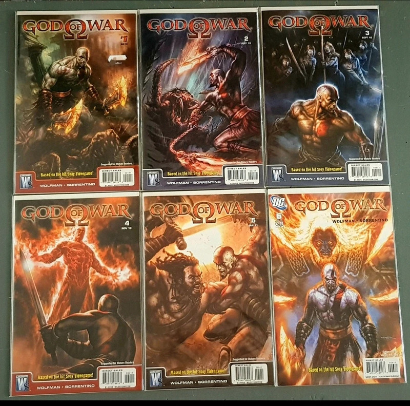 God of War #1-6 DC Comics 2010! Complete set