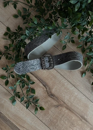 Original rhinestone y2k Gürtel mit snake Print und Statement schnalle mcbling, merk: Vintage Dressing, staat: Heel goed, maat: Aanpasbaar, € 8,00, € 9,10 inclusief Kopersbescherming