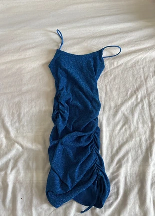 bright blue glitter dress, estado: Muito bom, tamanho: XS / 34 / 6, €2.00, €2.80 inclui Proteção do Comprador