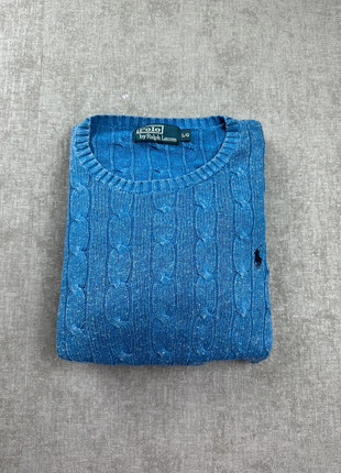 Pull Ralph Lauren torsadée bleu taille L, marca: Ralph Lauren, estado: Bom, tamanho: L, €45.00, €47.95 inclui Proteção do Comprador Pro