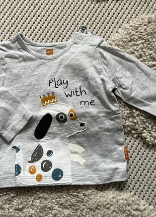 Shirt met hond, marca: Hema, estado: Bom, tamanho: 3-6 meses / 62 cm, €1.00, €1.75 inclui Proteção do Comprador