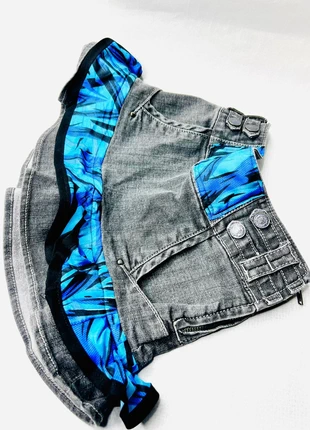 jupe en jeans et Wax Upcycling , marque: NKY, état: Neuf sans étiquette, taille: 5 ans / 110 cm, 12,00 €, 13,30 € Protection acheteurs (Pro) incluse