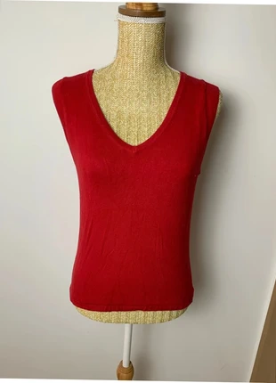 Pull sans manches Tommy Hilfiger rouge Pima cotton - taille M, brand: Tommy Hilfiger, condition: Very good, size: M / 38 / 10, €12.00, €13.30 includes Buyer Protection Pro