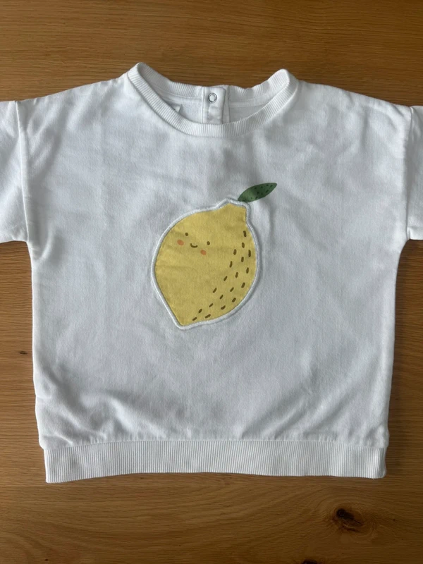 Sweat à ML blanc avec citron 🍋 - Taille 4 Ans - photo numéro 4