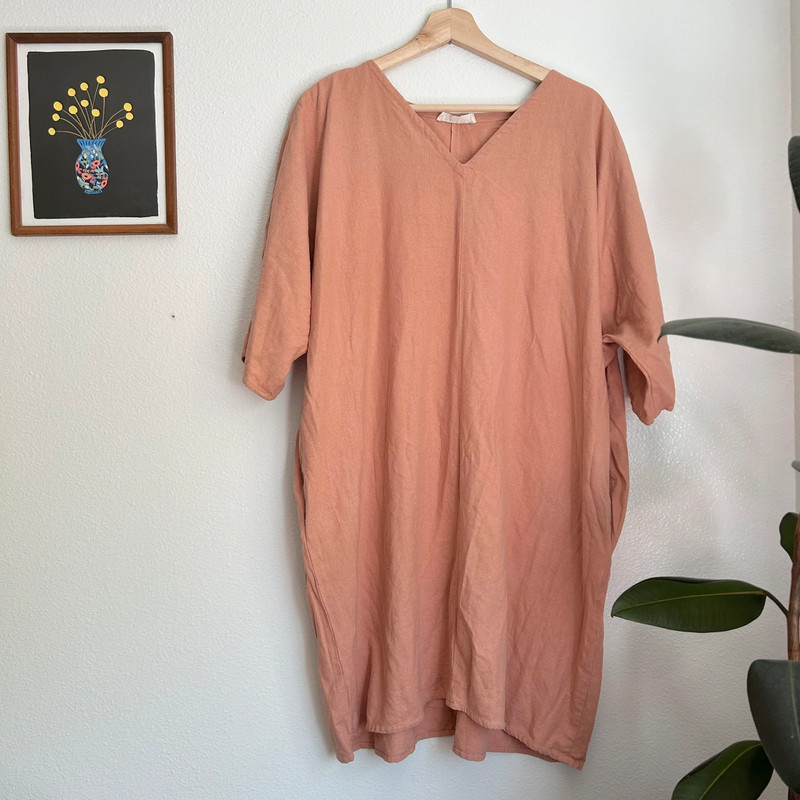 Two Fold Clothing raw silk oversized loose dress 1