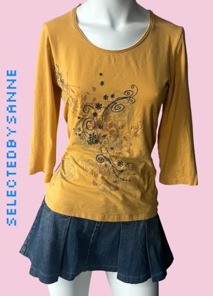 Y2K style short sleeved mustard yellow top, marca: Vintage Dressing, estado: Bueno, tamaño: S / 36 / 8, 14,99 €, 16,44 € Protección al comprador incluida