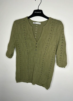 Zara knitted sweater in Khaki Sz M/L, marke: Zara, zustand: Sehr gut, größe: M / 38 / 10, 5,00 €, 5,95 € inklusive Vinted-Käuferschutz