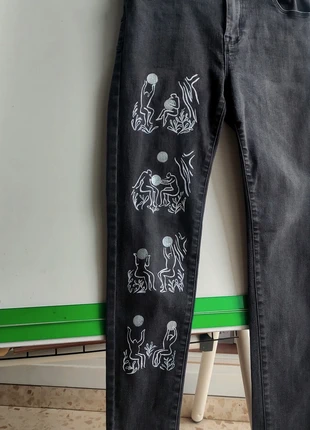 Handmade Painted Denim Trousers, marque: Handmade, état: Neuf avec étiquette, taille: M / 38 / 10, 40,00 €, 42,70 € Protection acheteurs incluse