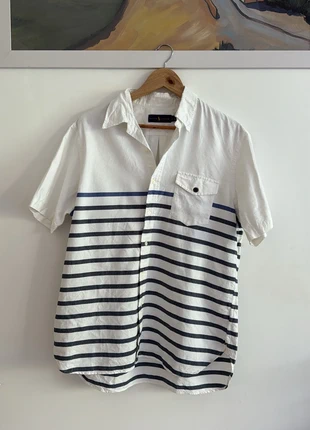 Chemise Ralph Lauren homme à manches courtes, rayée bleu et blanc, taille L, marca: Ralph Lauren, estado: Muy bueno, tamaño: L, 15,00 €, 16,45 € Protección al comprador incluida