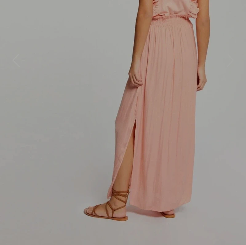 New Jupe longue rose fluide, taille 36, Morgan - photo numéro 5