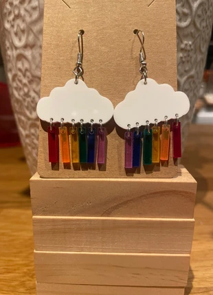Fun quirky rainbow drop cloud earrings, brand: rainbow cloud, condition: New without tags, £3.00, £3.85 includes Buyer Protection