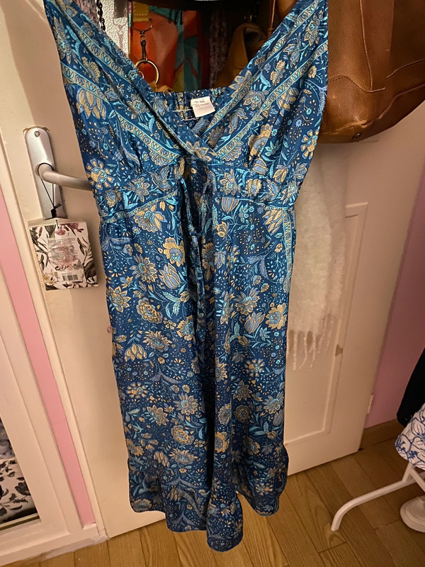 Robe bohème synthétique bleu 1