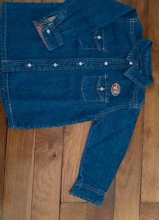 Chemise en jeans, merk: Sergent Major, staat: Nieuw zonder prijskaartje, maat: 12-18 maanden / 80 cm, € 3,00, € 3,85 inclusief Kopersbescherming