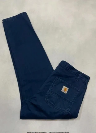 Pantalon Carthartt wip Bleu Marine Droit modèle Ruck Single Knee Pant en coton - Taille L w34 #739, marque: Carhartt, état: Très bon état, taille: W34 | FR 44, 49,00 €, 52,15 € Protection acheteurs incluse