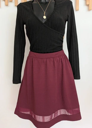 Jupe trapèze bordeaux Automne taille 42 Naf Naf, marca: Naf Naf, estado: Muito bom, tamanho: XL / 42 / 14, €11.99, €13.29 inclui Proteção do Comprador Pro