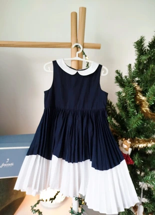 robe jacadi 3 ans 104 cm plissée marine et blanche Noël fête automne hiver, brand: Jacadi, condition: Very good, size: 3 years / 98 cm, €25.00, €26.95 includes Buyer Protection