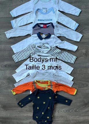 Lot de 10 bodys manches longues taille 3 mois tape à l’œil Kiabi Jacadi Obaïbi, marque: Obaïbi, état: Très bon état, taille: 3-6 mois / 62 cm, 5,00 €, 5,95 € Protection acheteurs (Pro) incluse