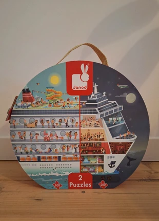 Janod twee puzzels - Cruise schip - 100 en 200 stuks, merk: Janod, staat: Heel goed, maat: Universeel, € 15,00, € 16,45 inclusief Kopersbescherming