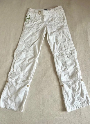 Pantalon cargo blanc taille basse Chipie - vintage y2k, brand: Chipie, condition: Very good, size: S / 36 / 8, €16.00, €17.50 includes Buyer Protection Pro
