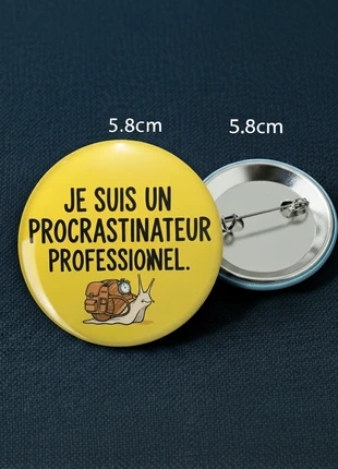Pin Broche Personnalisé, brand: Fait Main, condition: New with tags, €1.50, €2.28 includes Buyer Protection Pro
