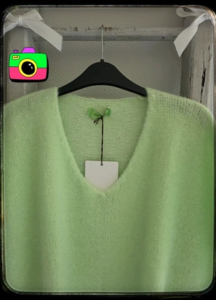 Pull poncho ou oversize Vert D'eau, Taille Unique  36/48, marca: boutique italienne, estado: Nuevo con etiquetas, tamaño: Talla única, 33,00 €, 35,35 € Protección al comprador Pro incluida