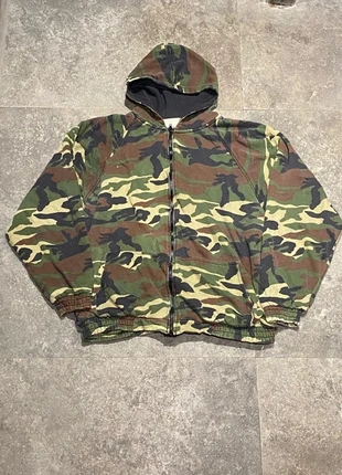 Zip up hoodie y2k emo punk cyber grunge 2000s thermal camo military kaki marron, brand: JNCO, condizioni: Ottime, taglia: XL, €50.00, €53.20 include la Protezione acquisti