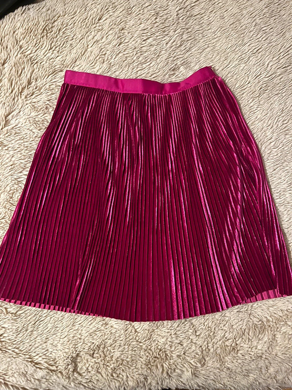 Zara fuchsia pink pleated skirt Vinted