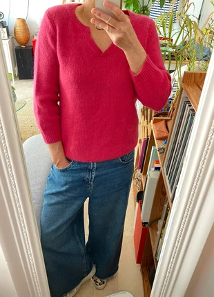 Pull en laine rose fuchsia Maison 123, marke: 123, zustand: Sehr gut, größe: L / 40 / 12, 17,00 €, 18,55 € inklusive Vinted-Käuferschutz