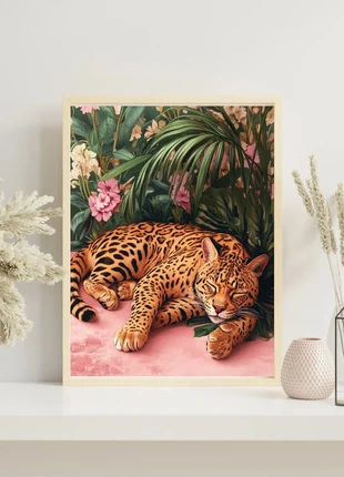 Poster A3 papier léopard 🐆, marque: Fait Main, état: Neuf sans étiquette, 5,00 €, 5,95 € Protection acheteurs incluse
