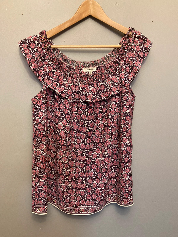 Max Studio Size Medium Womens Floral Print Sleeveless Blouse #F-5-15-100 1