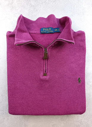 Pull Sweat half zip Ralph Lauren col montant camionneur 100% coton rose fuchsia/magenta taille XXL, marca: Ralph Lauren, estado: Muito bom, tamanho: XXL, €49.90, €53.10 inclui Proteção do Comprador Pro