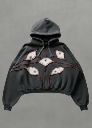 Sweat à Capuche Y2K Gris Femme – Imprimé Tendance & Coupe Oversize Streetwear, marque: y2k, état: Neuf sans étiquette, taille: L / 40 / 12, 50,00 €, 53,20 € Protection acheteurs incluse